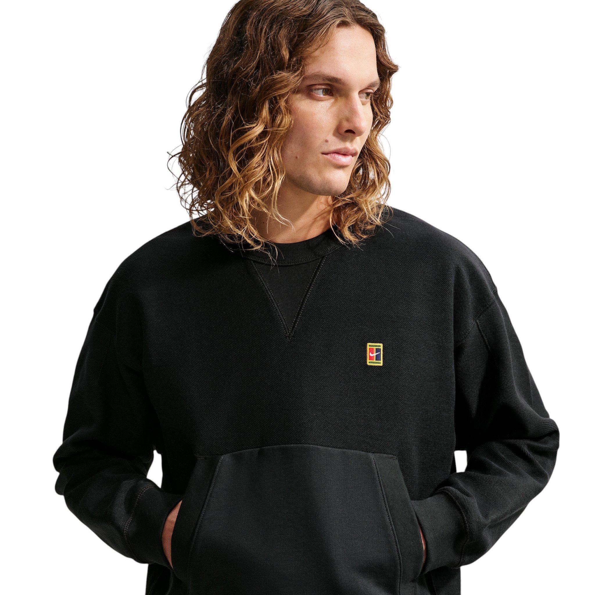 Nike Men's Club Rules French Terry Crew-Neck Sweatshirt - BLACK